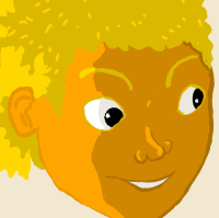 La photo de profil de Coisabafe, il a des cheveux blonds bouclés et un  très grand sourire